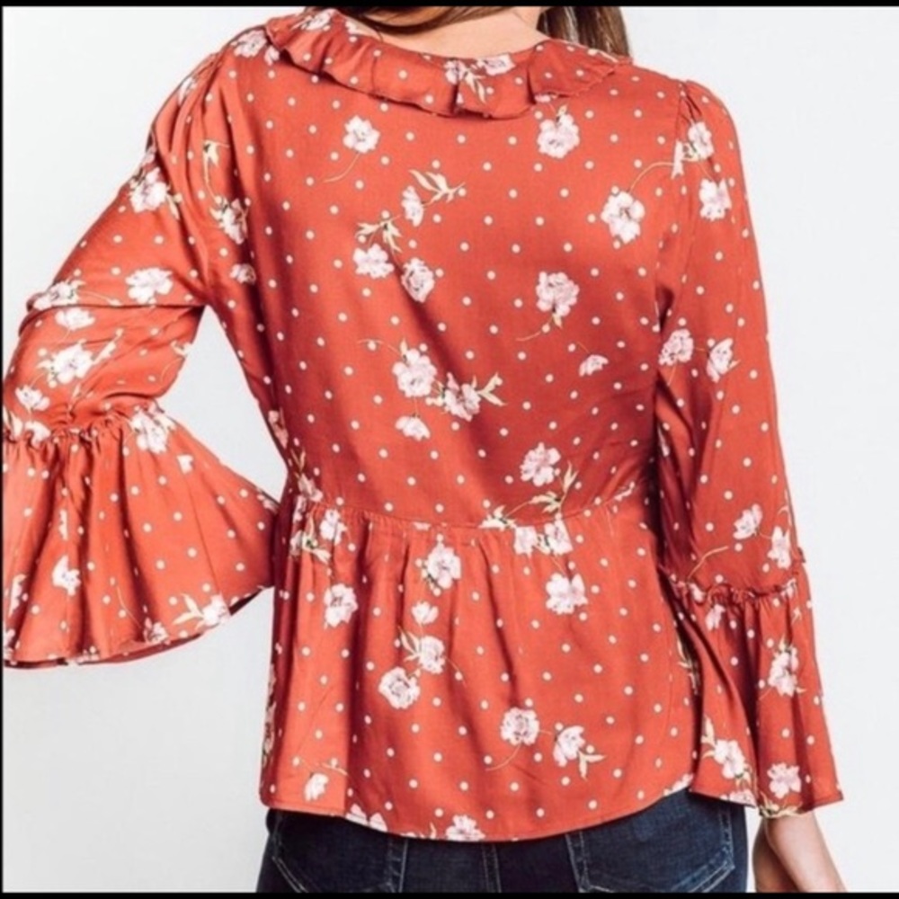 Show Me Your MuMu Hayley Tie-Front Blouse XS - Picture 4 of 11